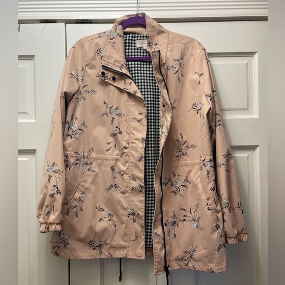 EUC Stitch Fix Skies Are Blue Pink Floral Jacket Coat sz Lg - Picture 1 of 5